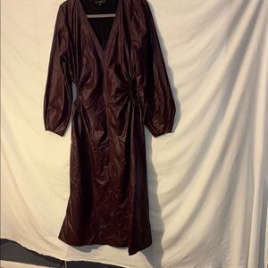 Burgundy Long Sleeve Dress